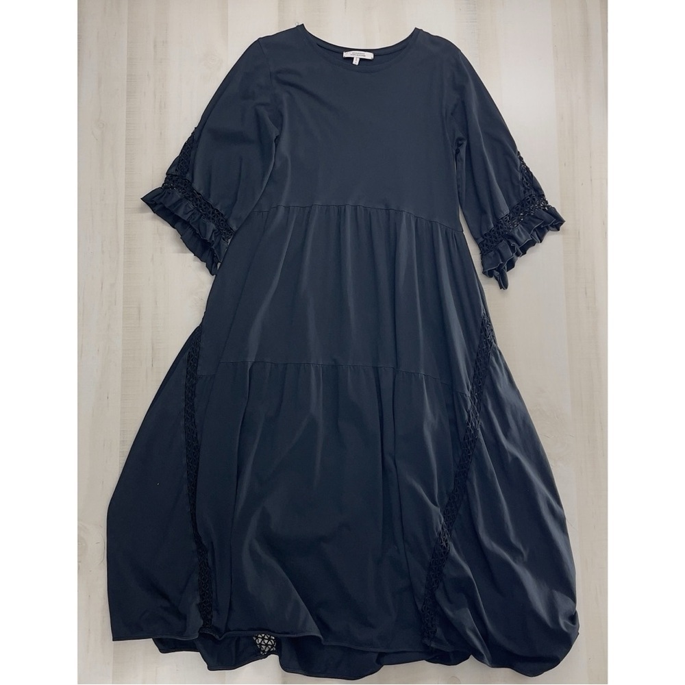DOROTHEE SCHUMACHER black lace crochet dress 1 XS cotton stretch